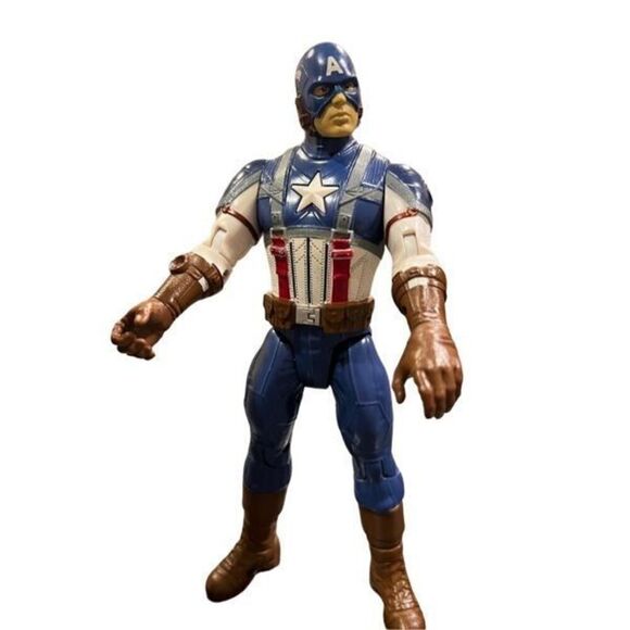 MARVEL CAPITAN AMERICA SUPER HEROES HARD VINYL DOLL - Picture 1 of 5